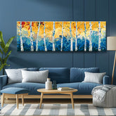 Painting by Numbers Panorama Colorful Birch forest II